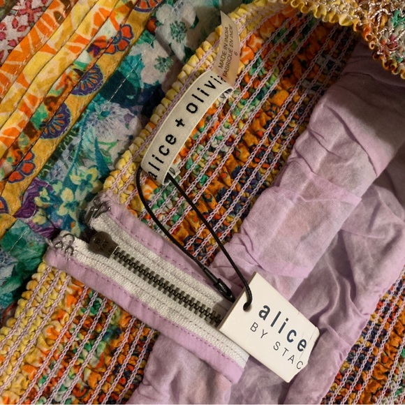 Alice + Olivia Jojo tiered Mini Skirt, floral🌺multicolored size 6 NWT✨ - Picture 5 of 8